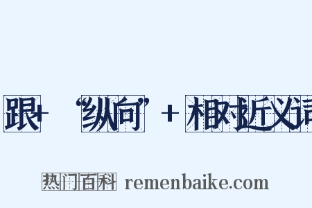 跟+“纵向”+相对近义词是什么意思的图片